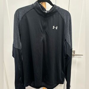 Under Armour Men's Black Threadborne Run 1/4 Zip